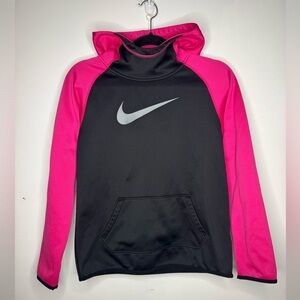 Nike dri fit girls Youth XL extra large pink black athletic hoodie sweatshirt